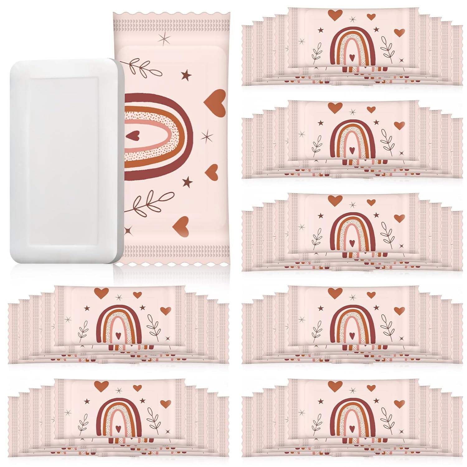 Kacctyen 200 Pcs Mini Hotel Soap Bars Rainbow Travel Size