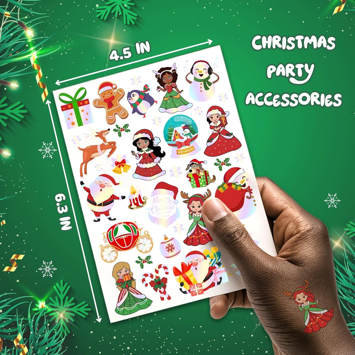 Christmas Temporary Tattoos for Kids