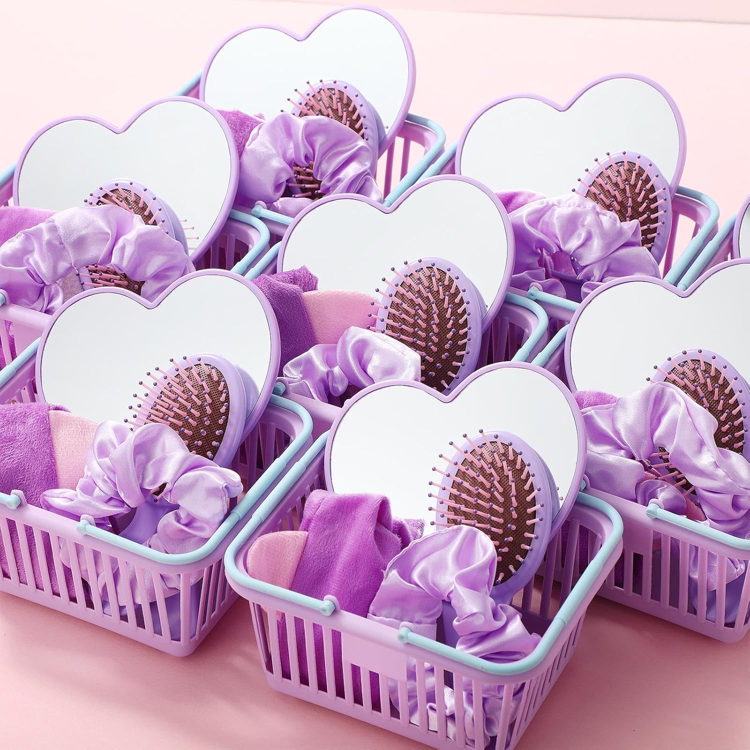 32 Pcs Spa Party Supplies Set with 8 Mirrors and 8 Headbands