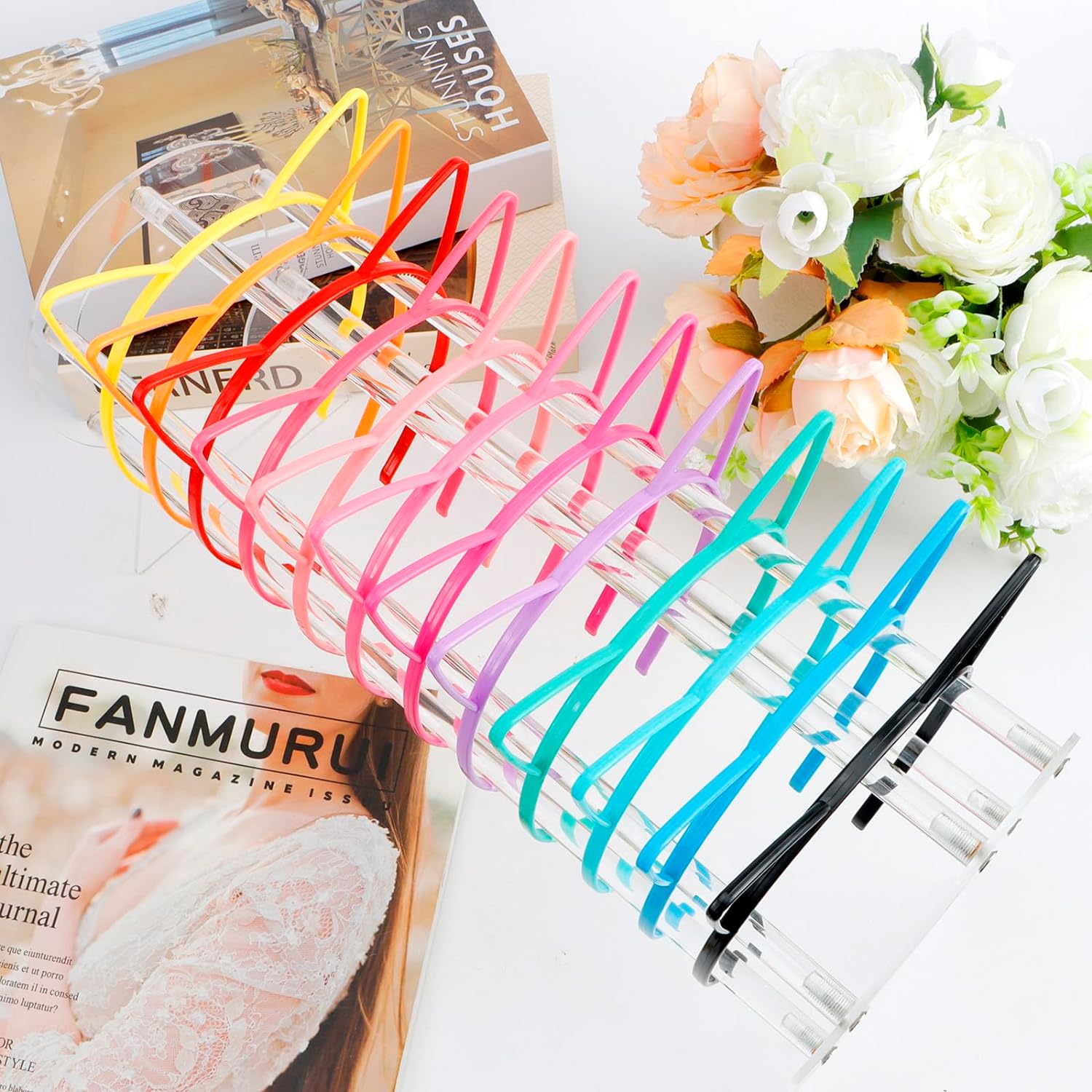 COCIDE 36 Pcs Cat Ears Headbands for Girls and Women