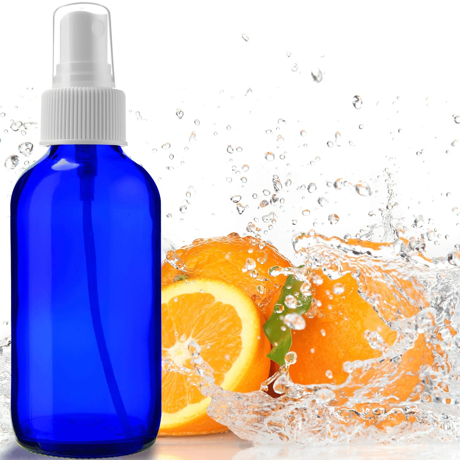 Sallys Organics 2 Pack Small Blue Glass Spray Bottles