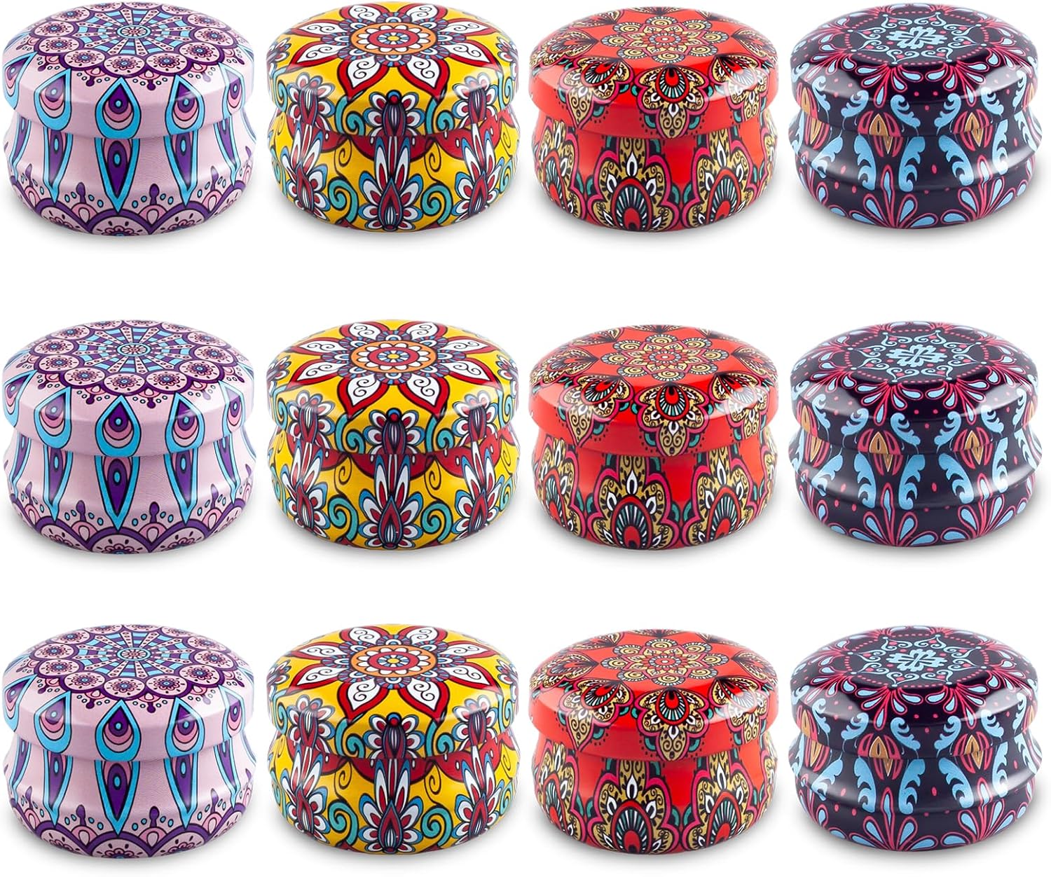 GOLACKY 10Gram Lip Balm Containers 12pcs Round Metal Jars with Lids