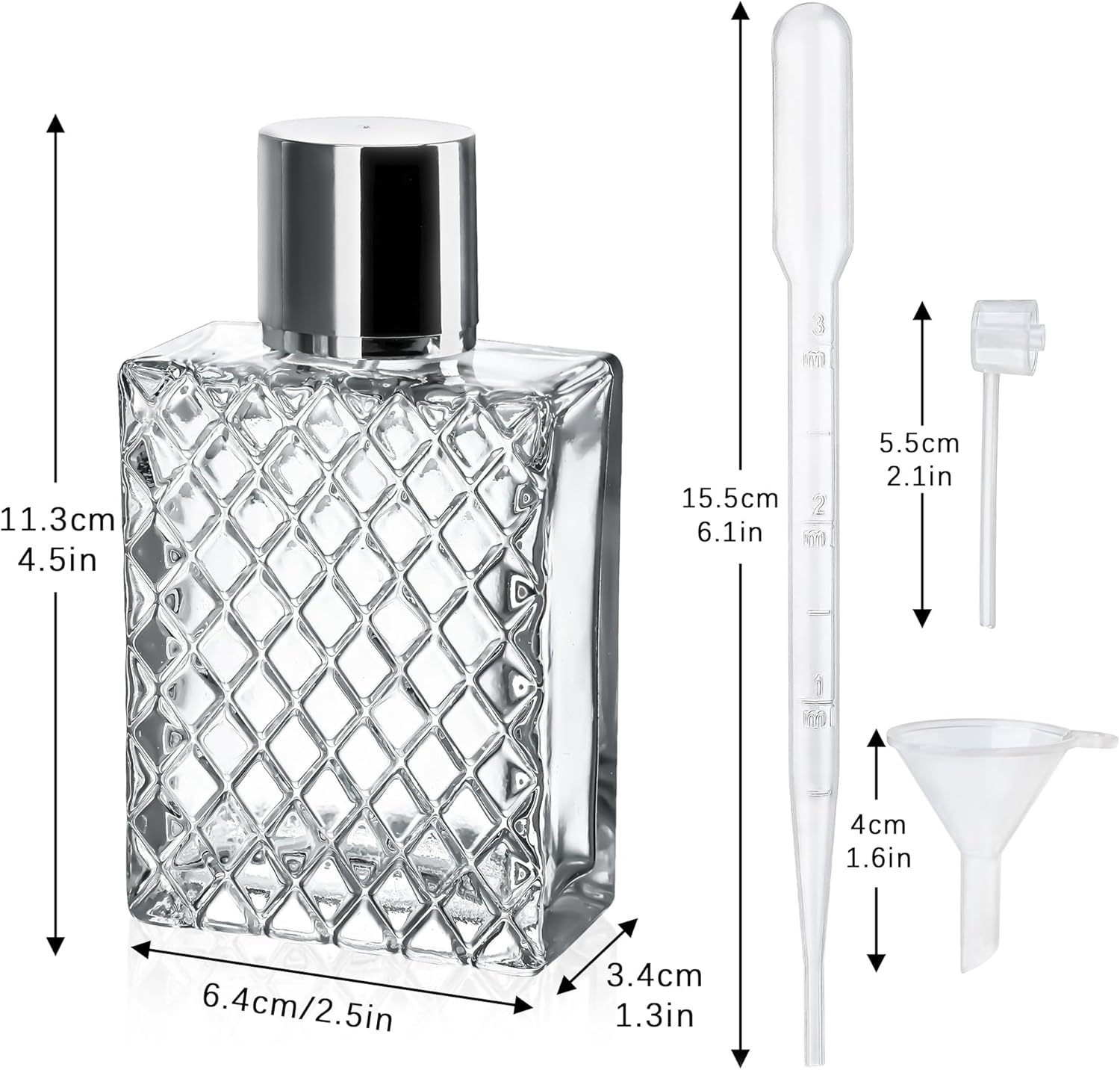 YU FENG 2 Pack Refillable Glass Spray Bottles