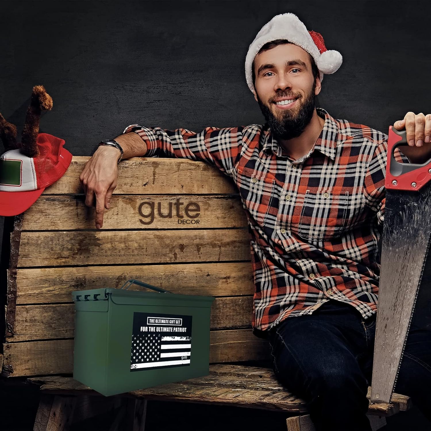 Gute Gifts for Men Dad 50 Cal Ammo Set Shaving Grooming Set