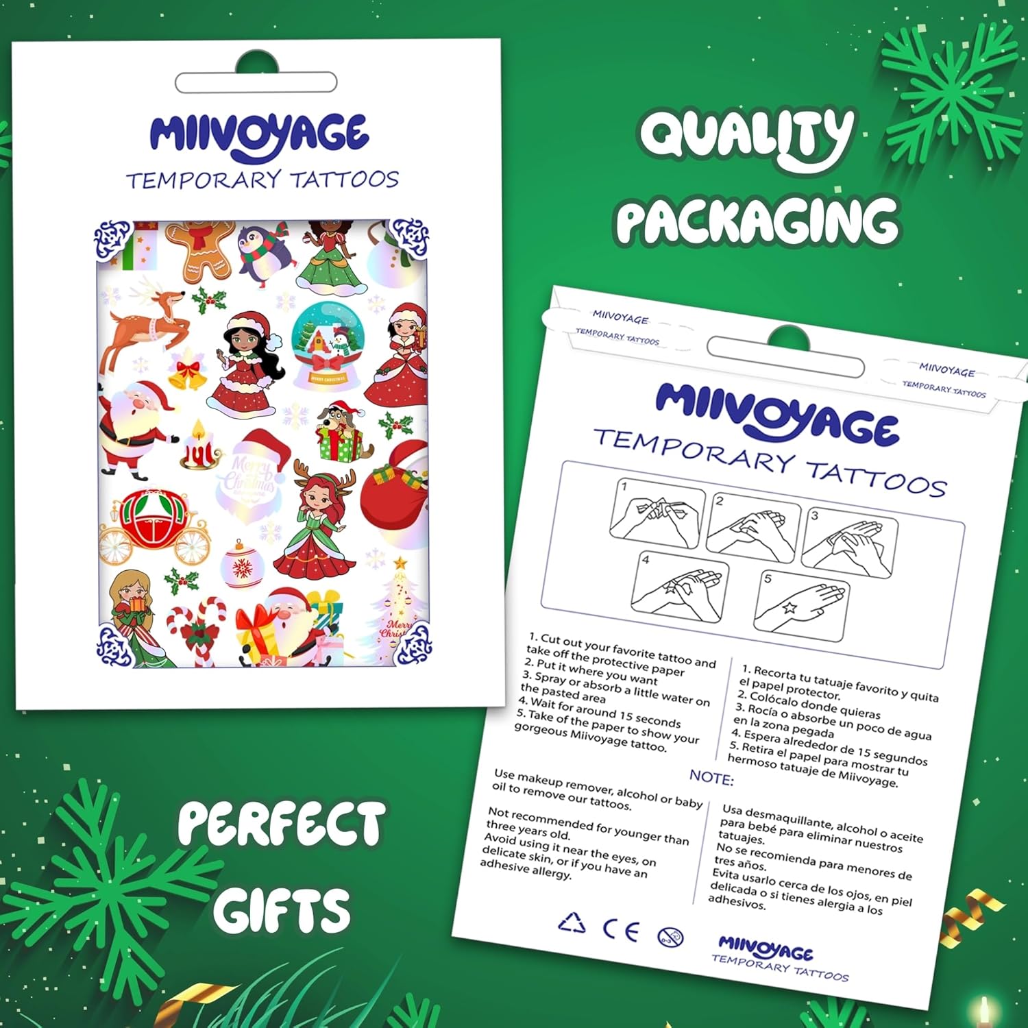 Christmas Temporary Tattoos for Kids