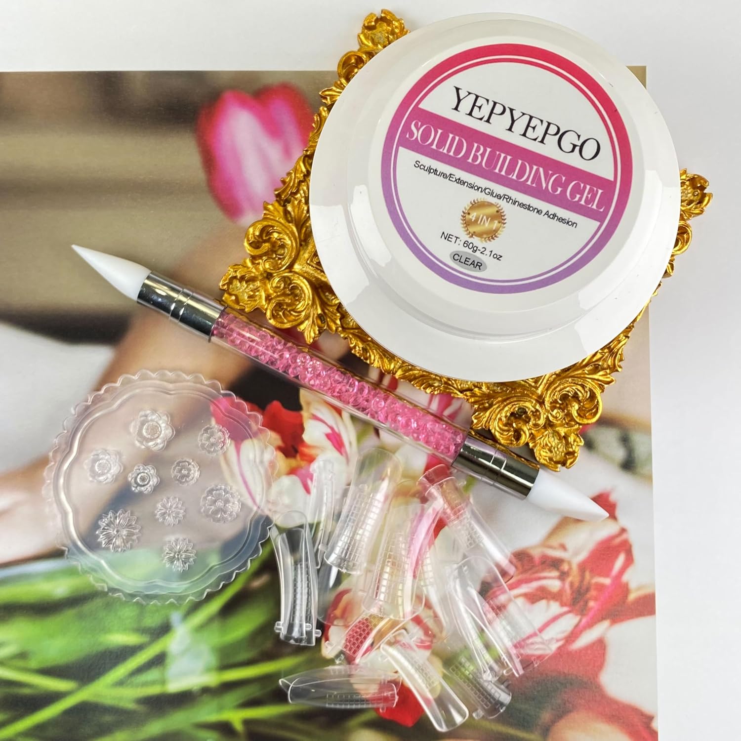 YEPYEPGO Solid Sculpture Gel for Nails 21oz Clear