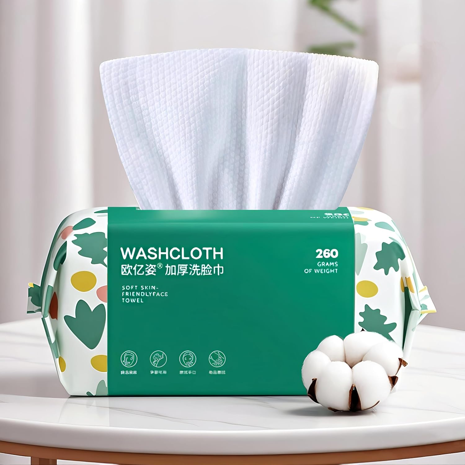 Soft Disposable Face Towel 100 Count Cotton Dry Wipes