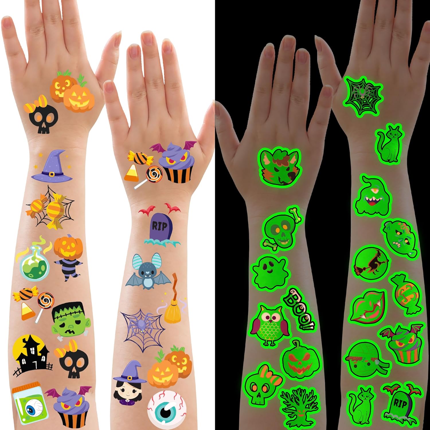 JOYIN 300 Halloween Tattoos for Kids