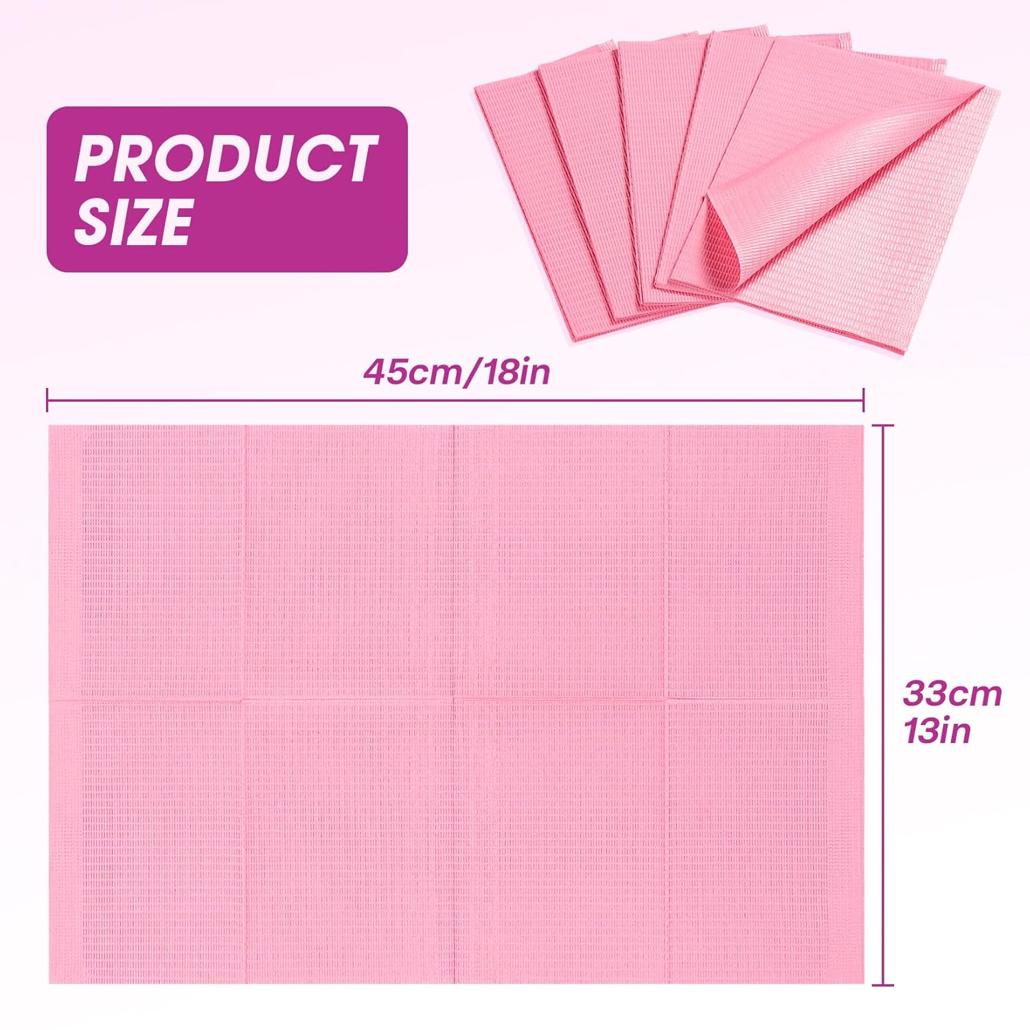 50Pcs Disposable Nail Art Table Towels 3 Ply Waterproof