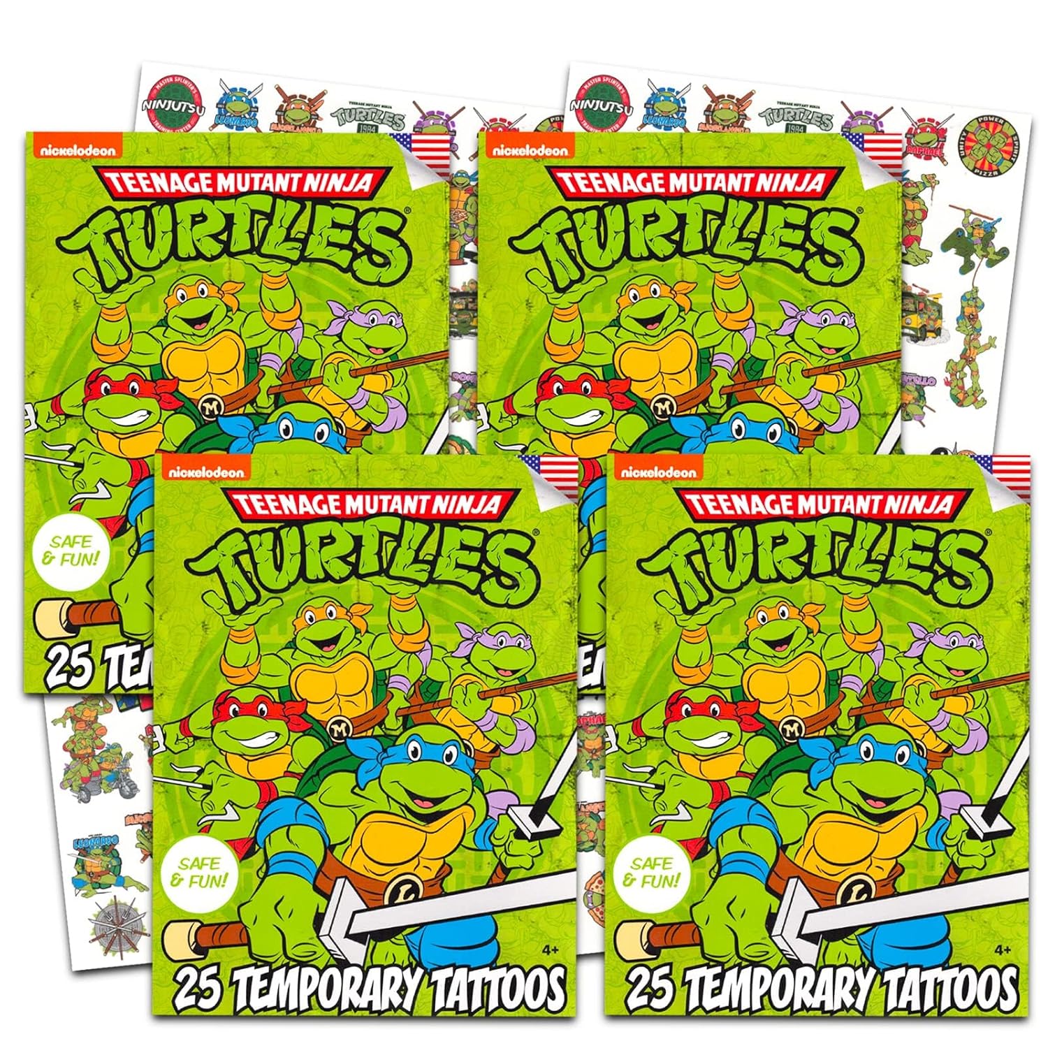 Teenage Mutant Ninja Turtles Temporary Tattoos Kids Bundle