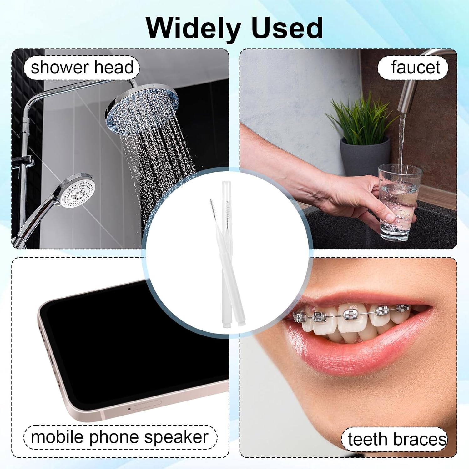 70 PCS Shower Head Cleaning Brush Set with 10 Nozzle Uncloggers