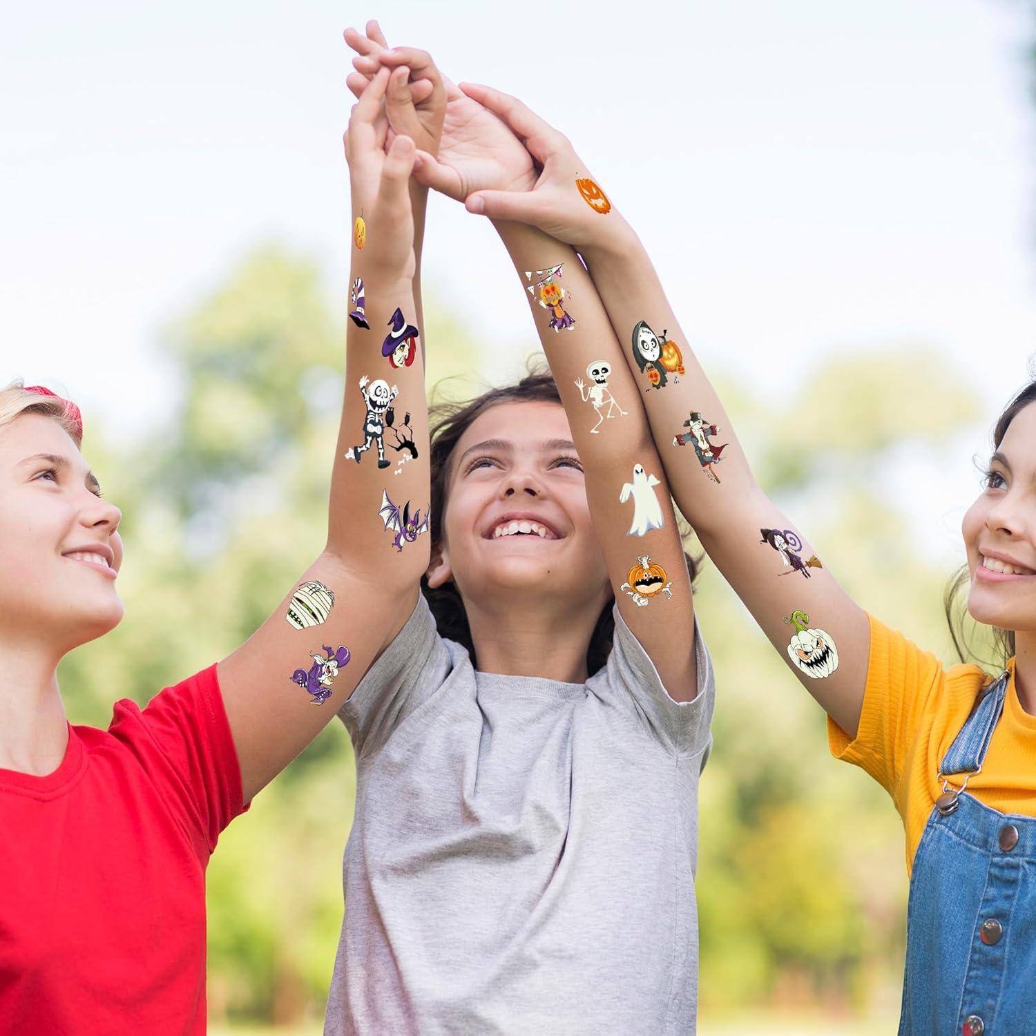 Xutengy 79 Pcs Halloween Temporary Tattoos for Kids