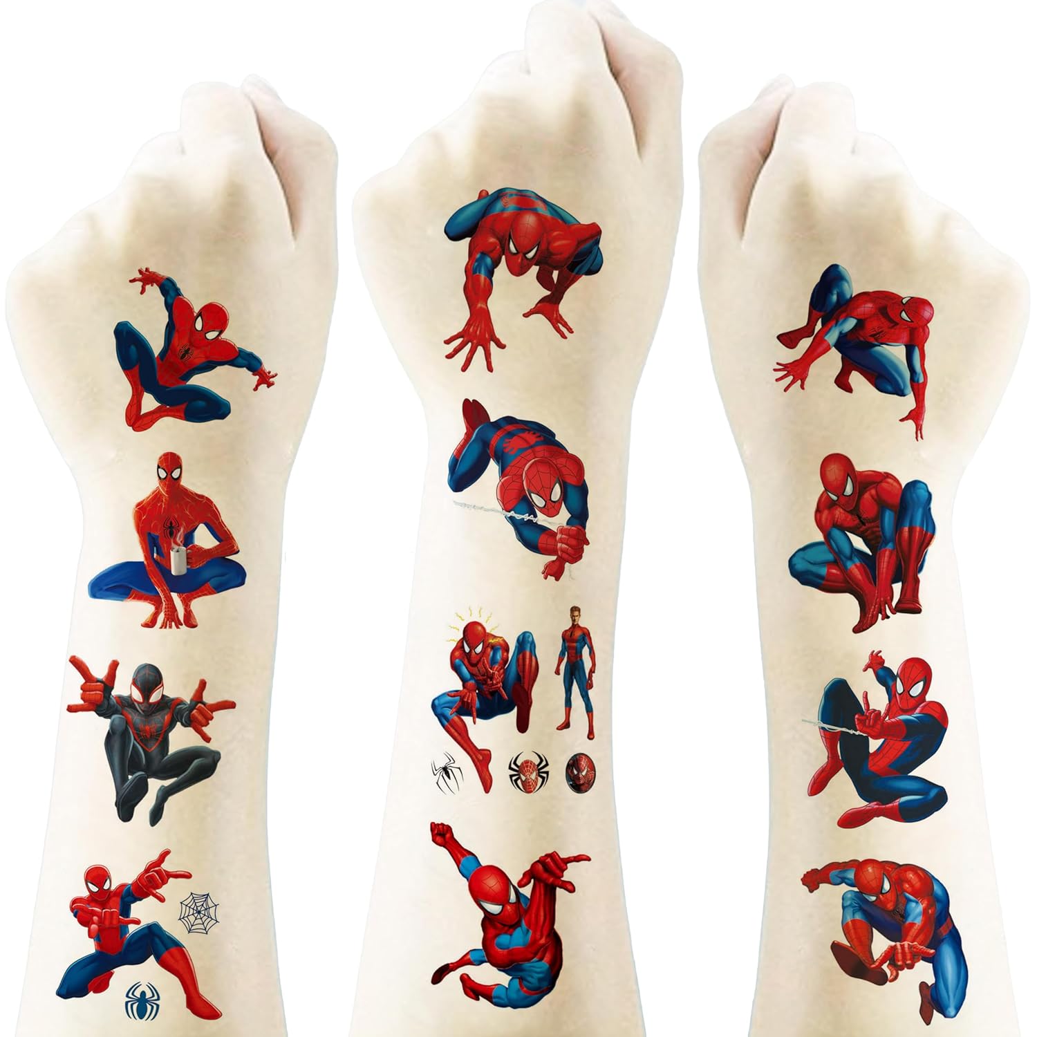 Cute Spider Temporary Tattoos for Kids and Adults