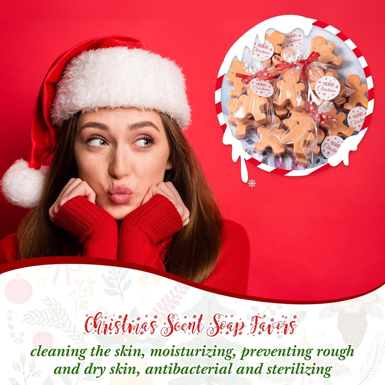 Heigble 30 Set Christmas Soap Bar Gift Set