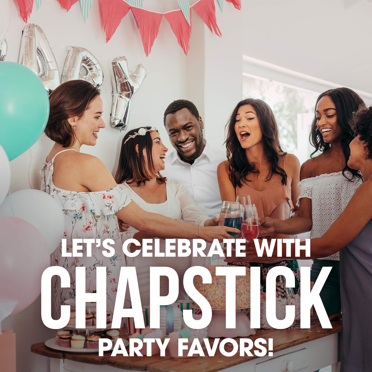 ChapStick Party Favor Lip Balm Gift Pack 10 Sticks Cream White