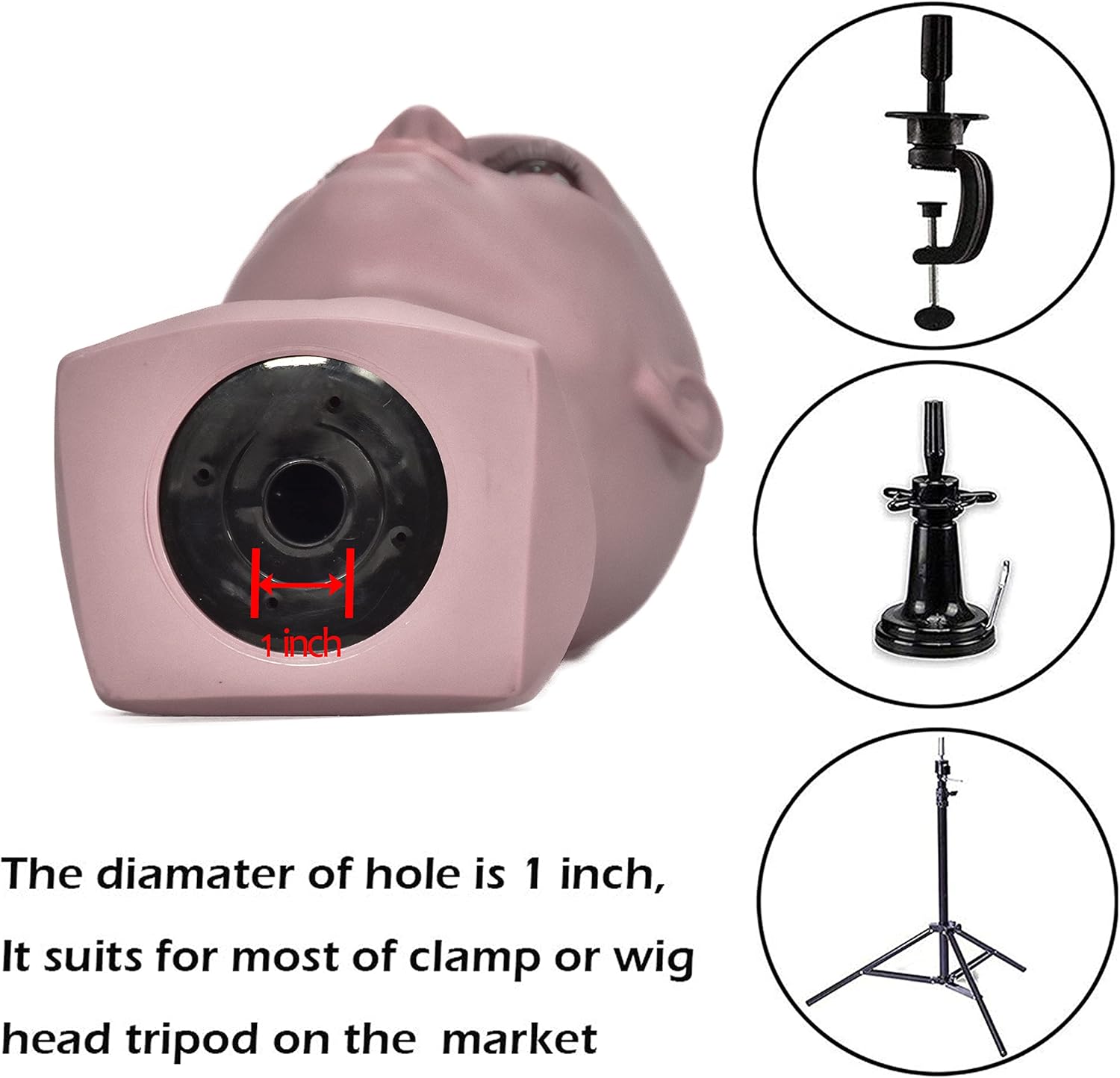 ZMS Professional Male Mannequin Head Stand