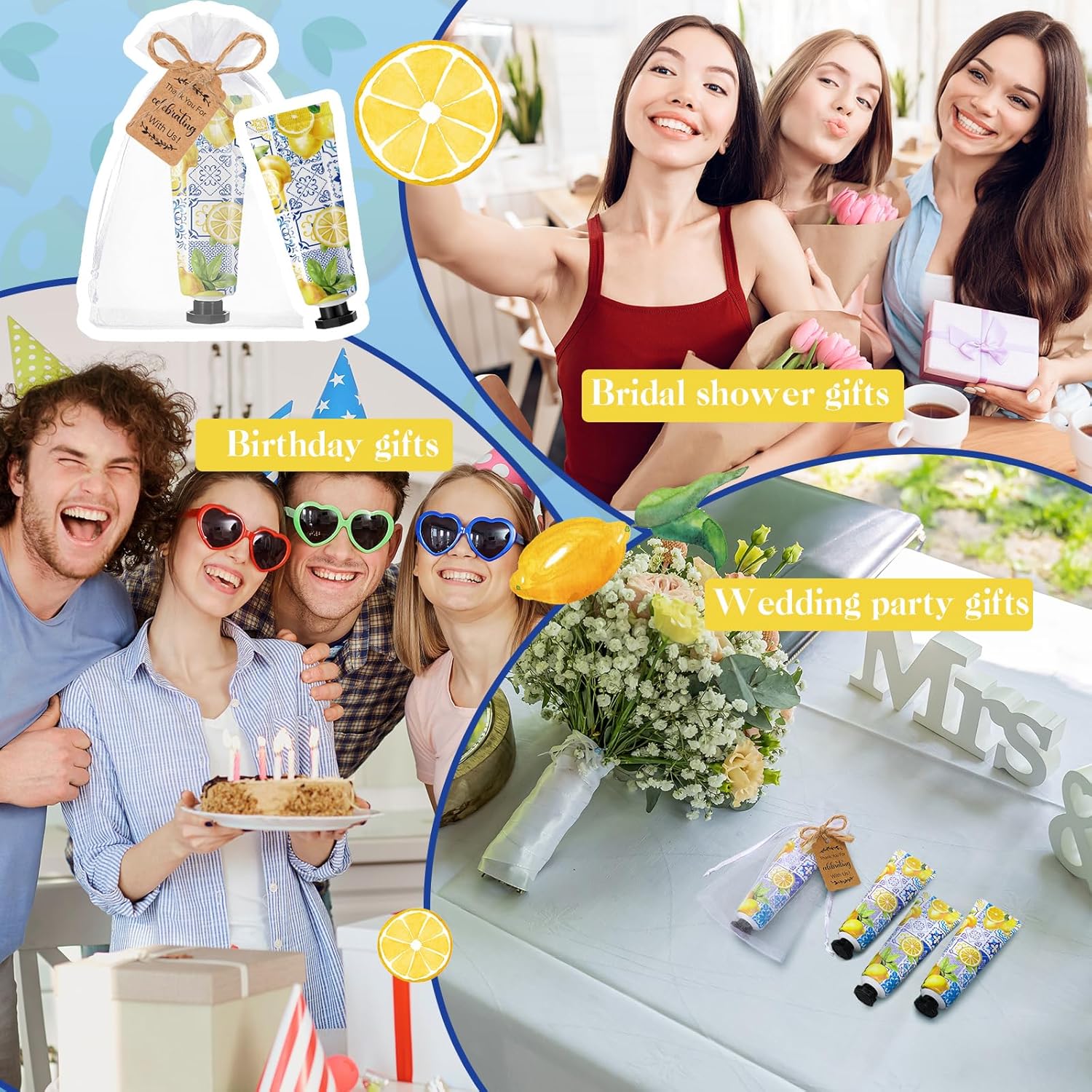 Dansib 48 Sets Baby Shower Hand Cream Party Favors Lemon