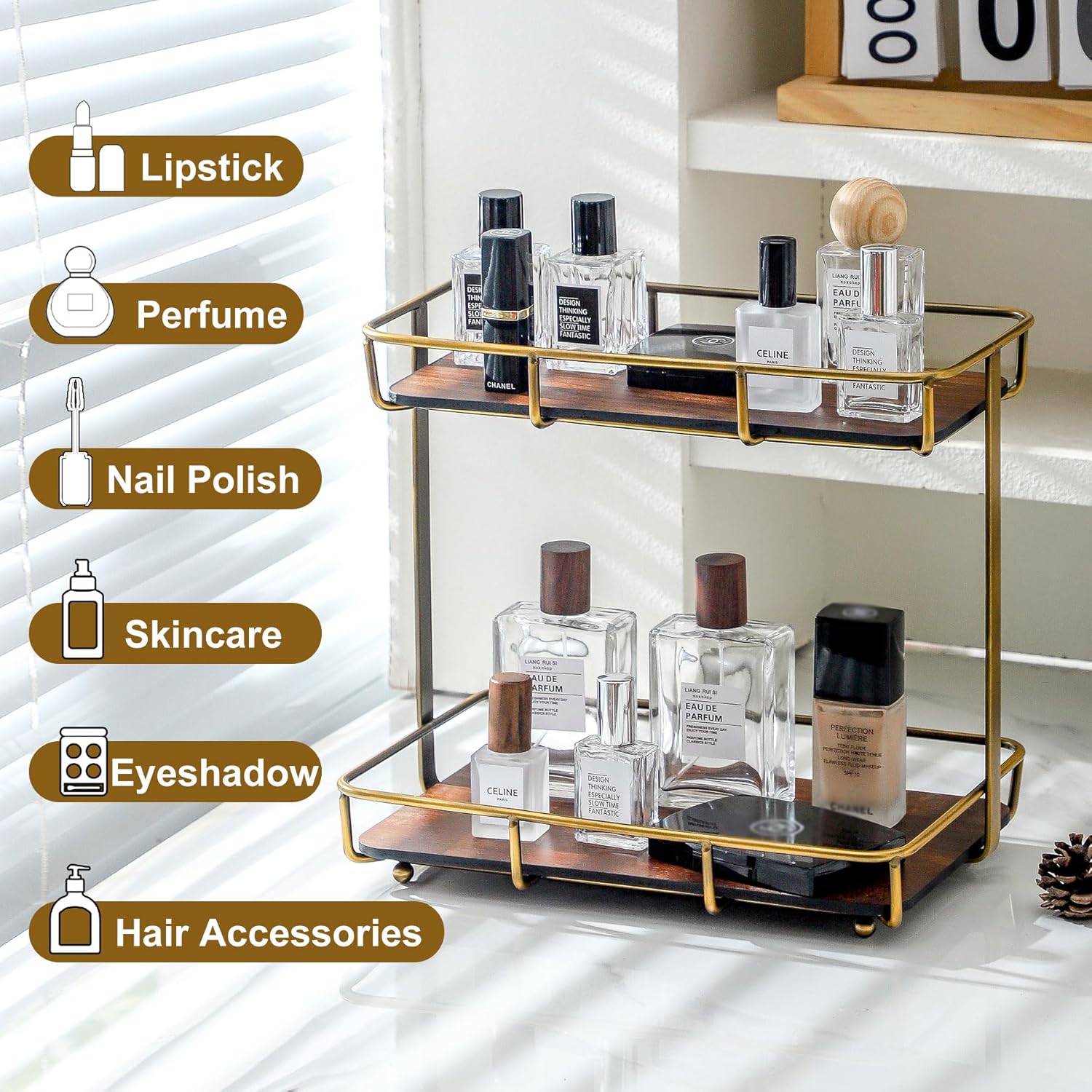 Dobbyby Multifunctional Vanity Shelf Organizer