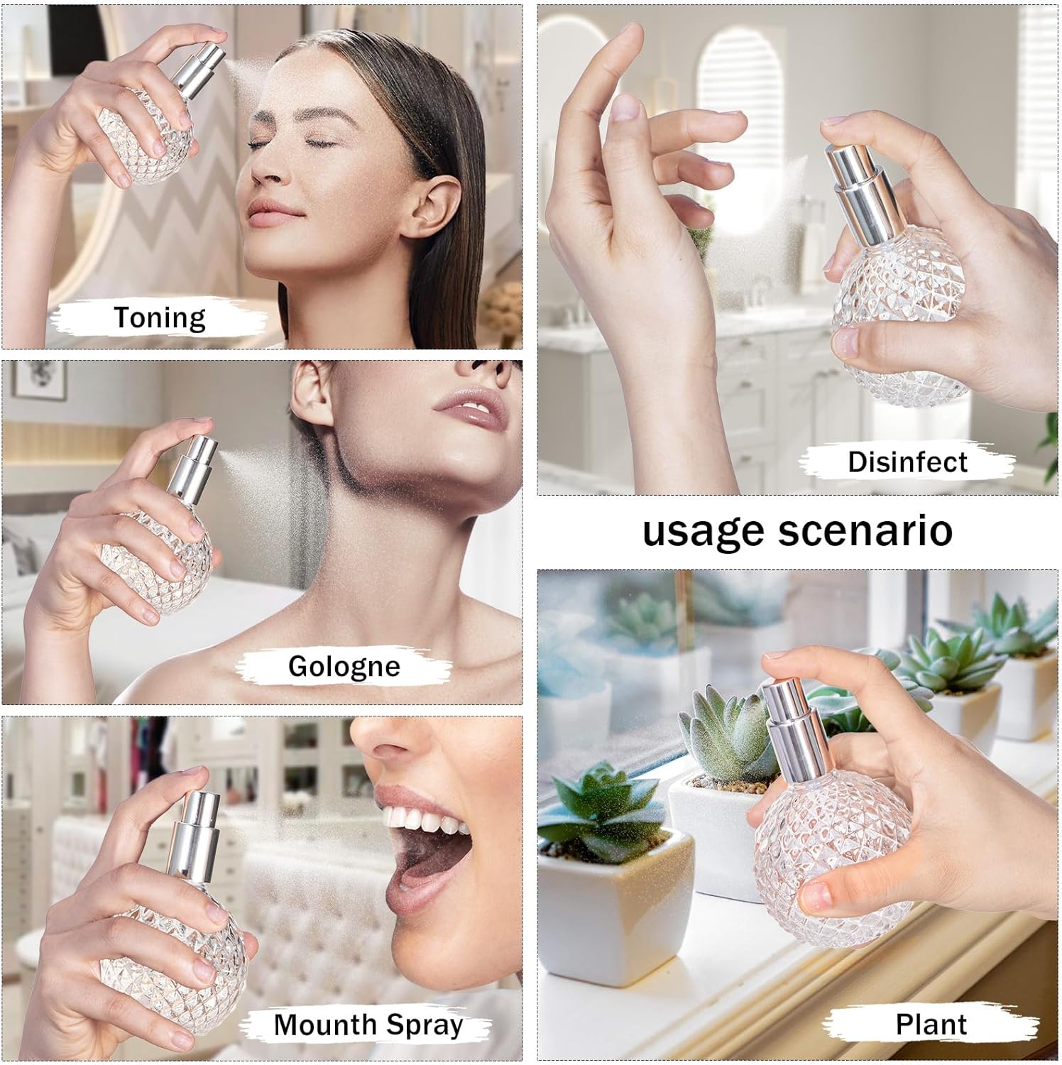 Yebeauty Vintage Glass Perfume Spray Bottle 34oz