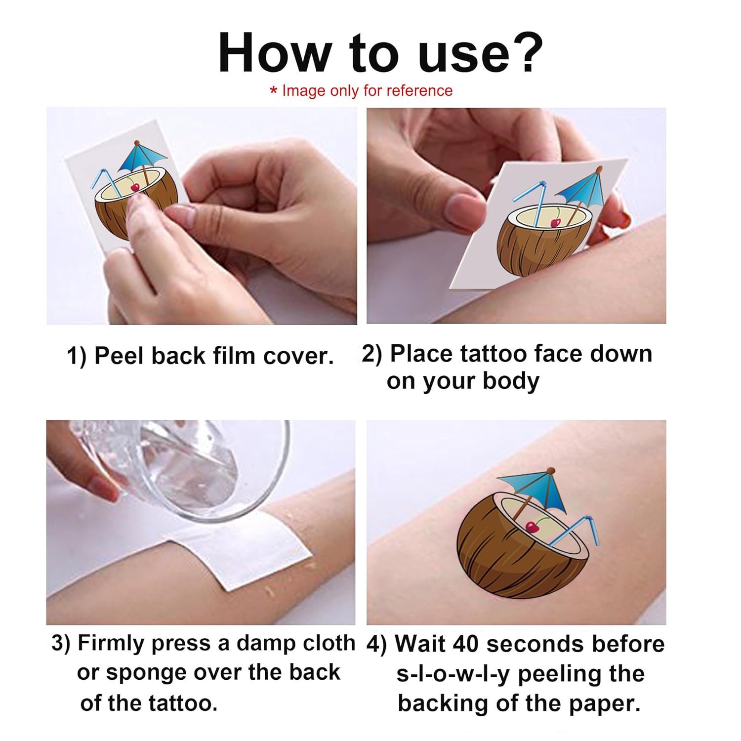 Konsait 160pcs 2inch Emoticon Temporary Tattoos