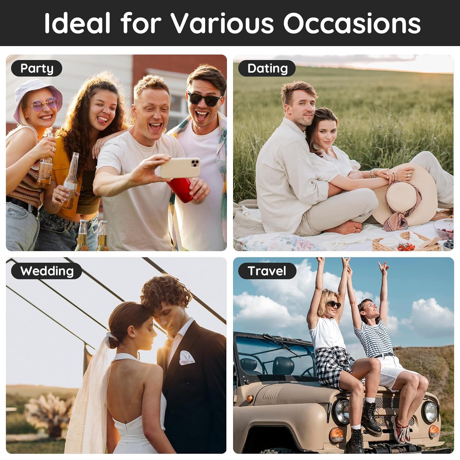 Segbeauty 5pcs 10ML Travel Perfume Refillable Bottles