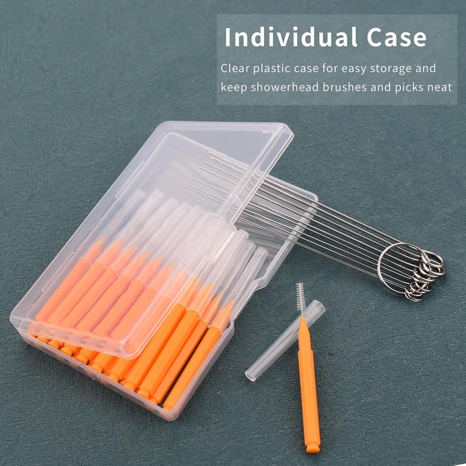 Shower Head Cleaning Brush Set with Multi-Size Picks
