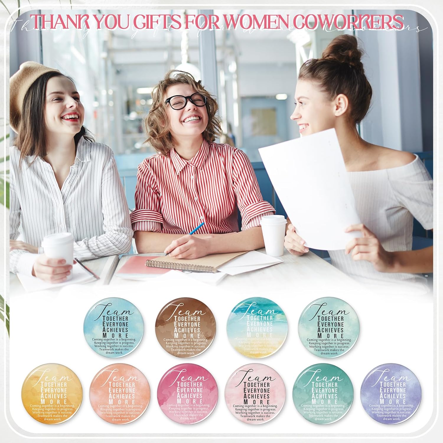 30 Pcs Team Employee Appreciation Compact Mirrors
