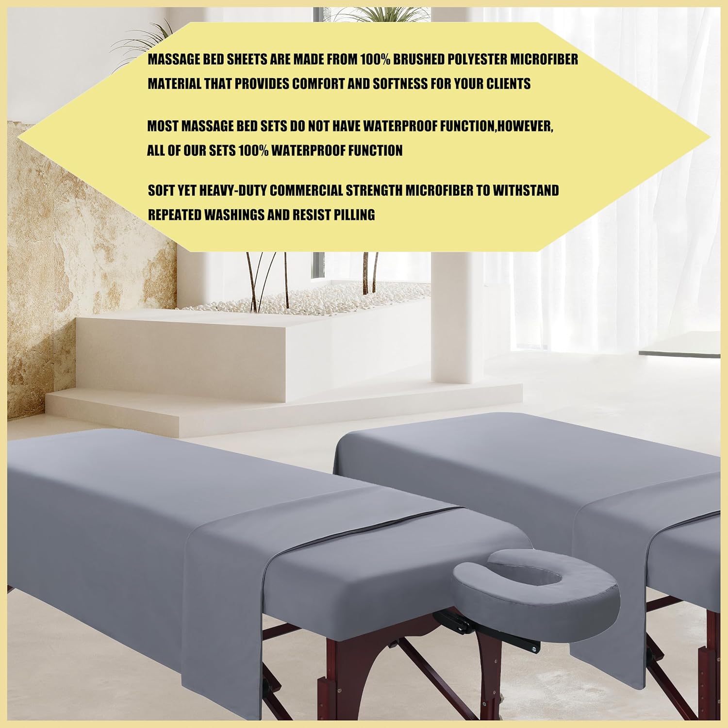 GASIYU Microfiber Massage Table Sheet Set 3 Pcs