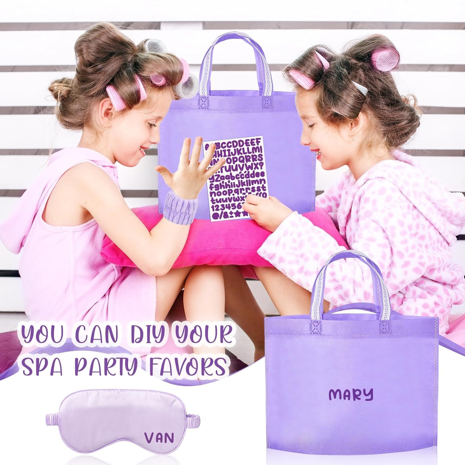 EYNDYN 72 Pcs Spa Sleepover Party Supplies for Girls