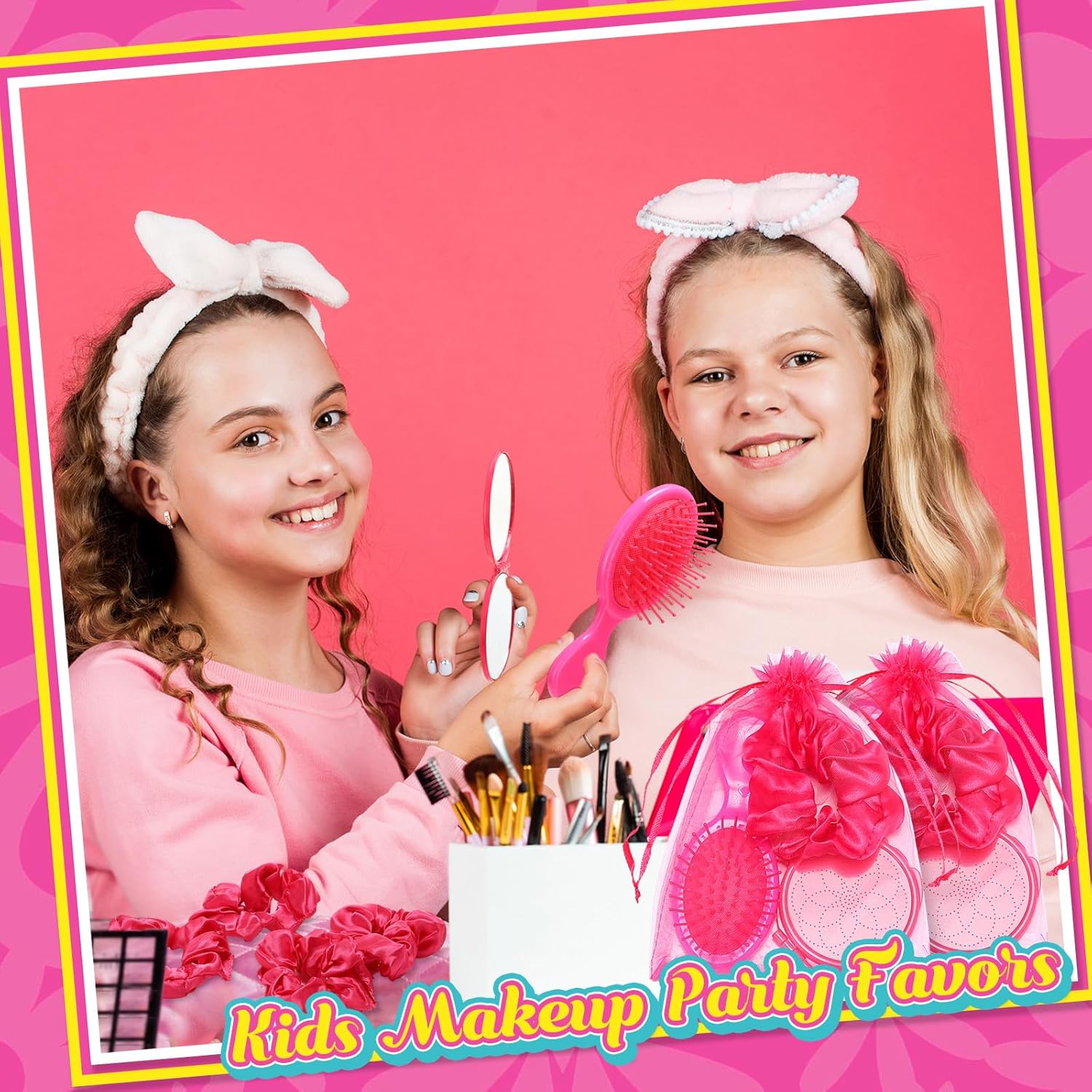 12 Set Pink Party Favors Hair Accessories Set