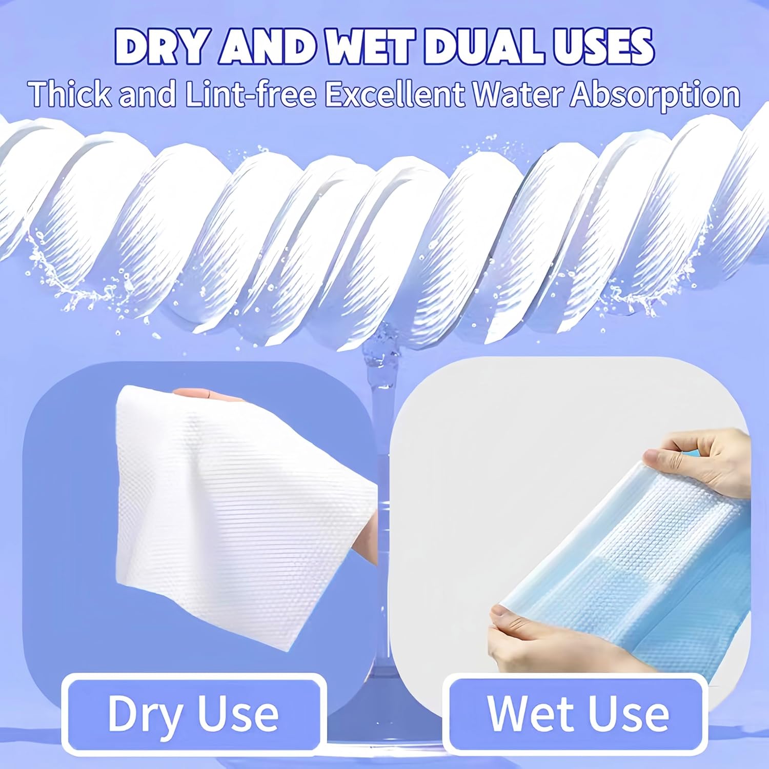 Disposable Face Towel 100 Count Pure Cotton