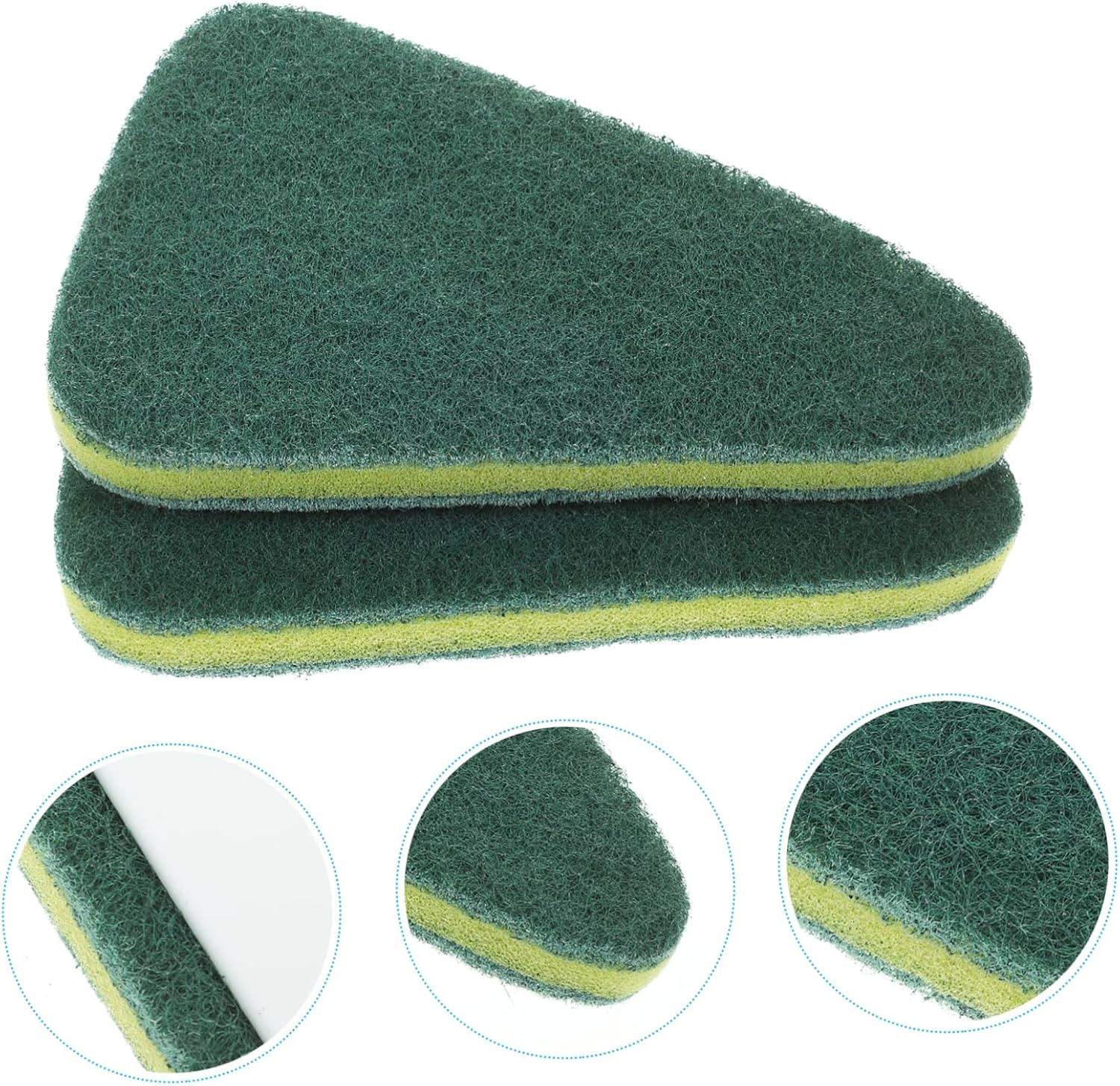 2pcs Multipurpose Cleaning Brush Heads for Bathroom Kitchen Shower Tile and Garage
