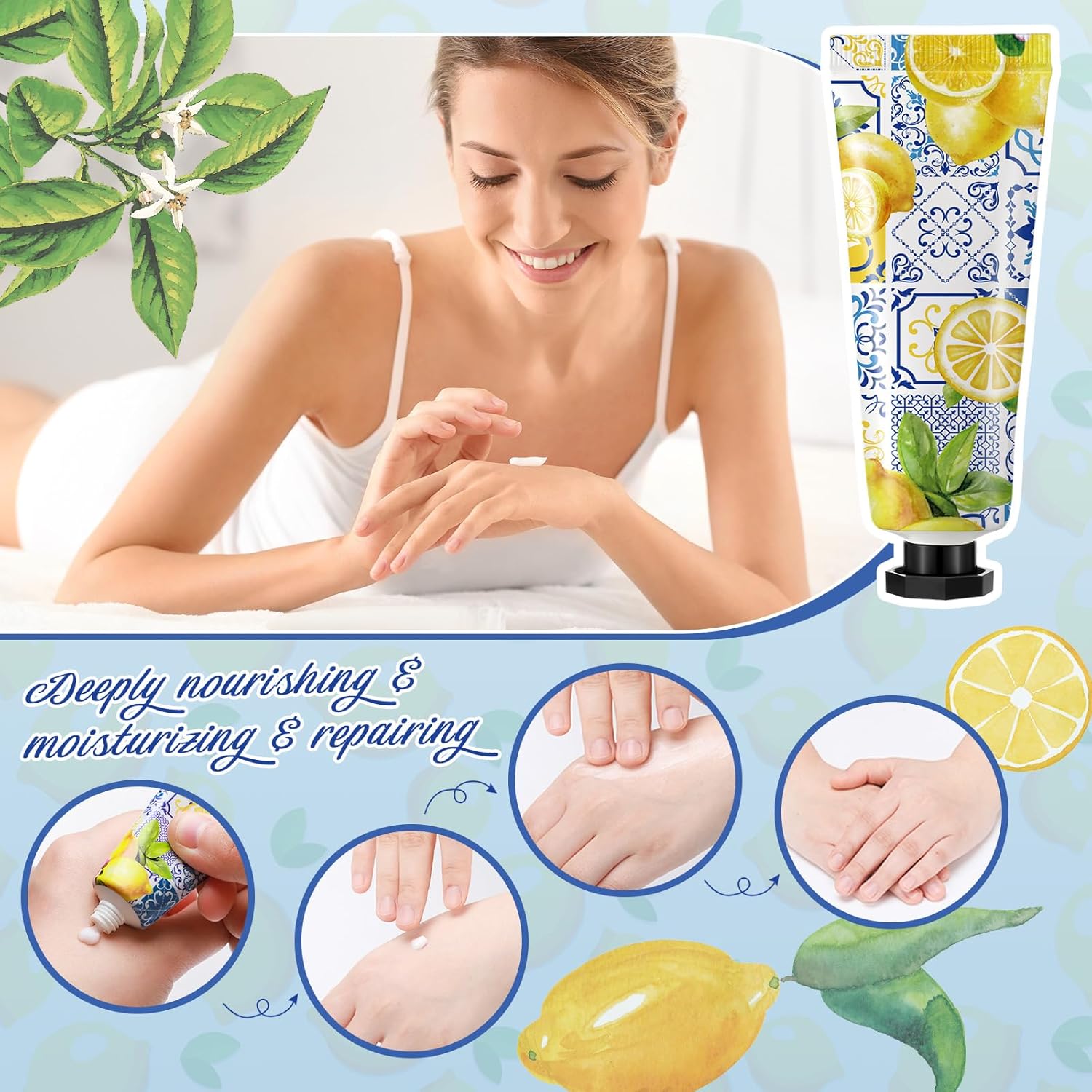 Dansib 48 Sets Baby Shower Hand Cream Party Favors Lemon