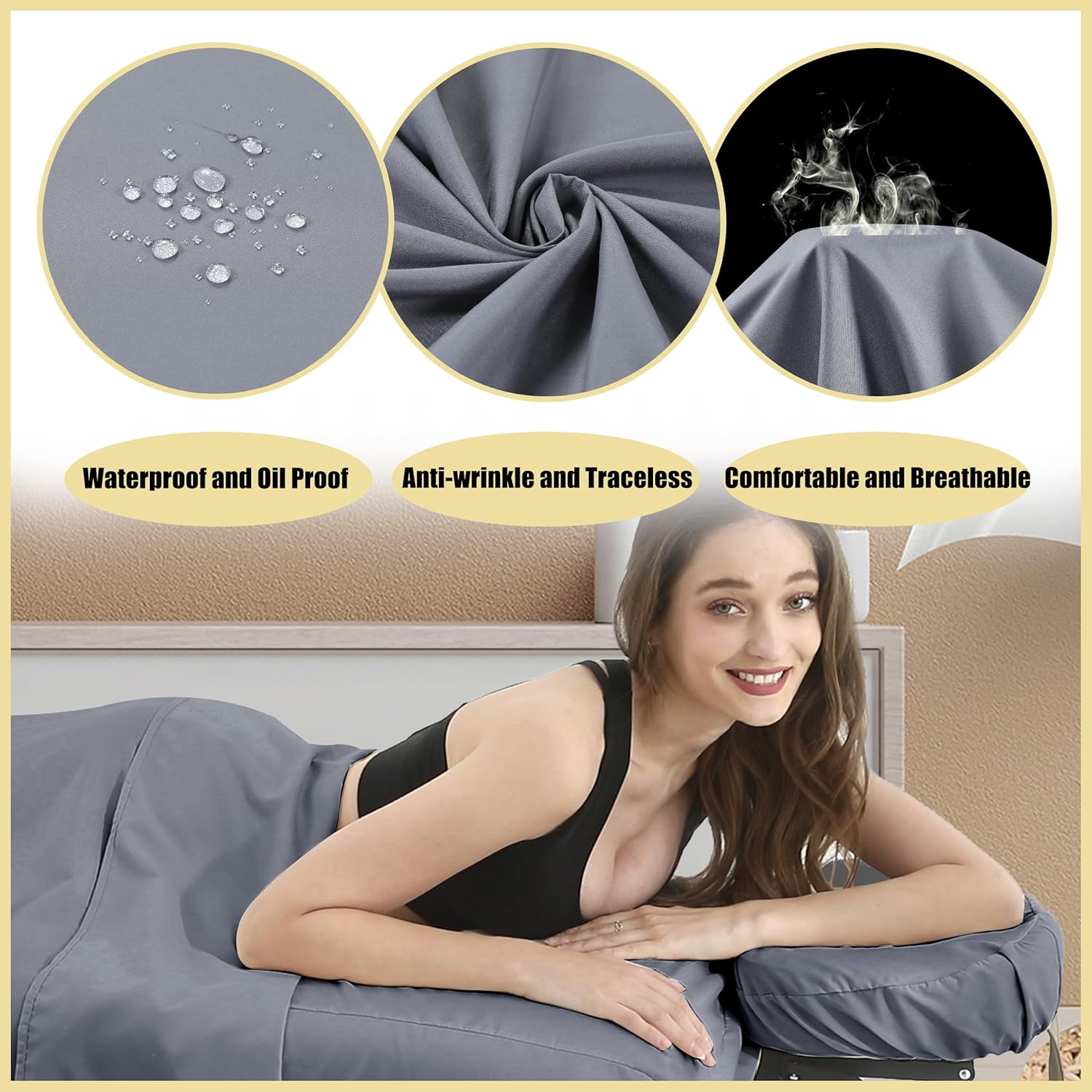GASIYU Microfiber Massage Table Sheet Set 3 Pcs