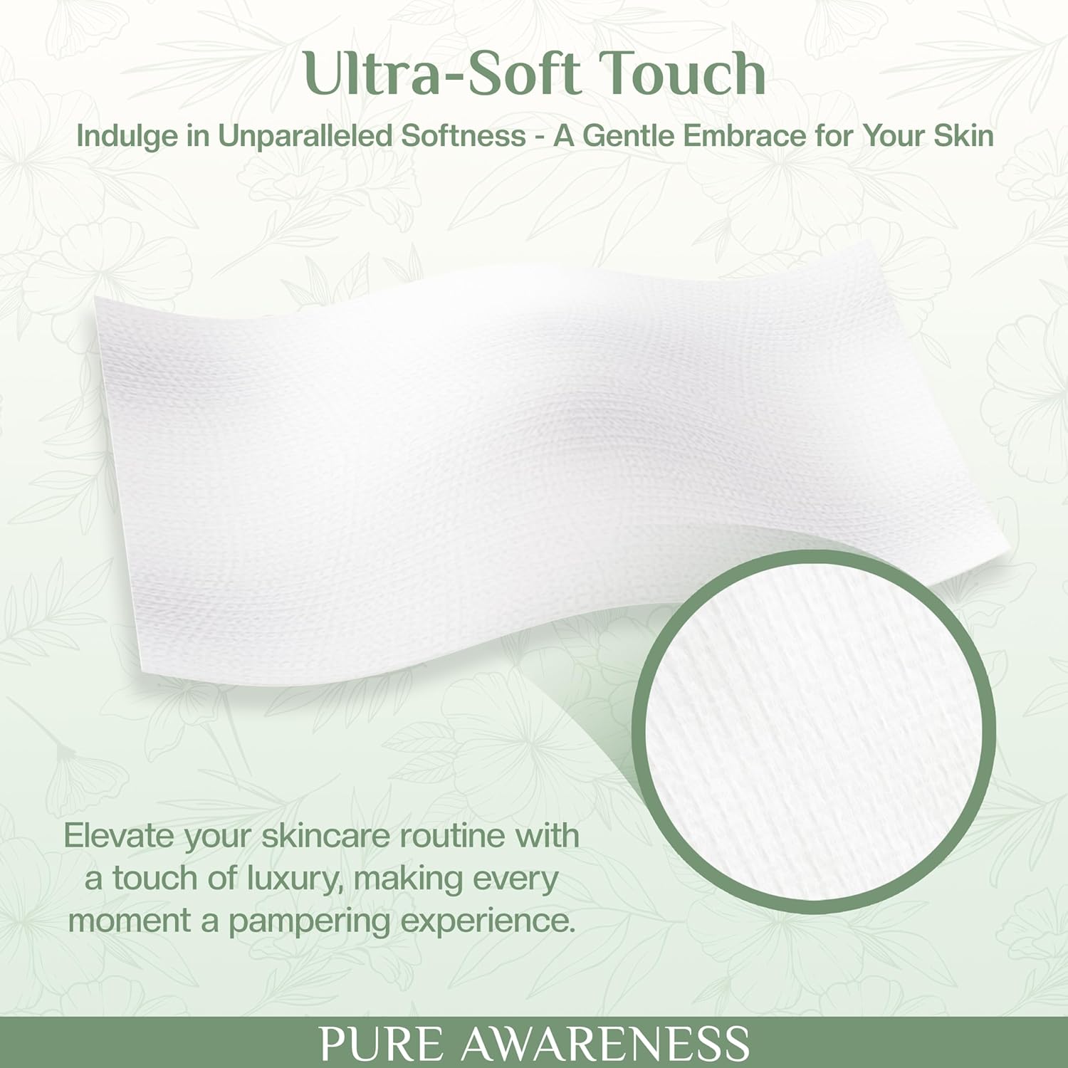 60 Pack Biodegradable Face Towels for Sensitive Skin