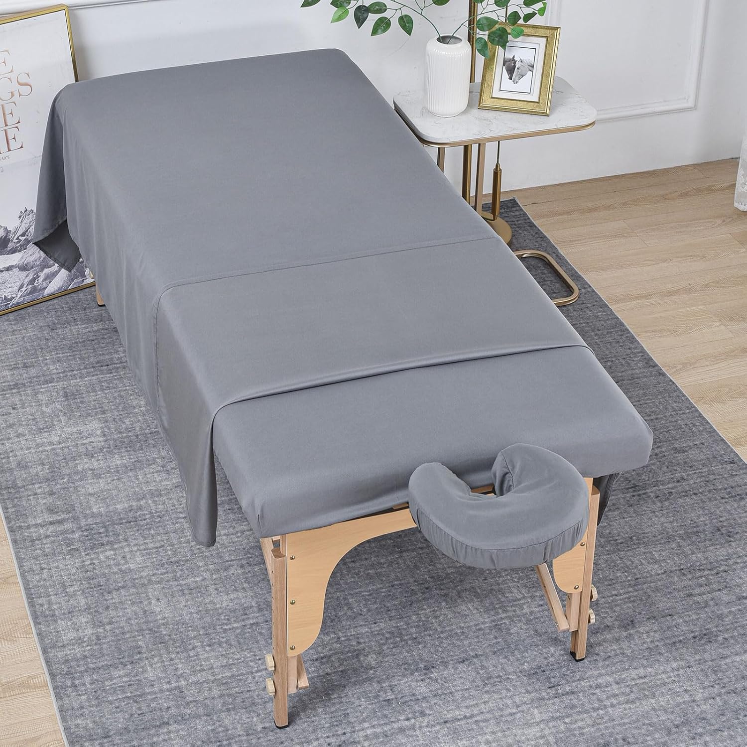 MRJ Microfiber Massage Sheet Set of 3 Pcs Gray