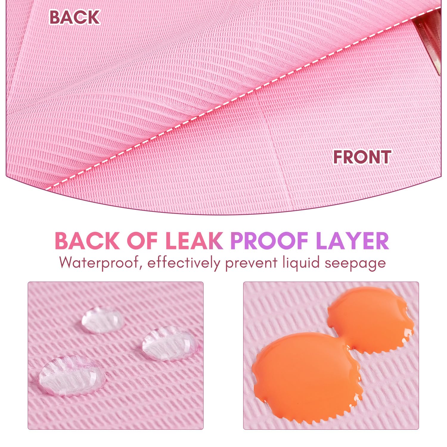 Makartt 50Pcs Pink Disposable Nail Mats