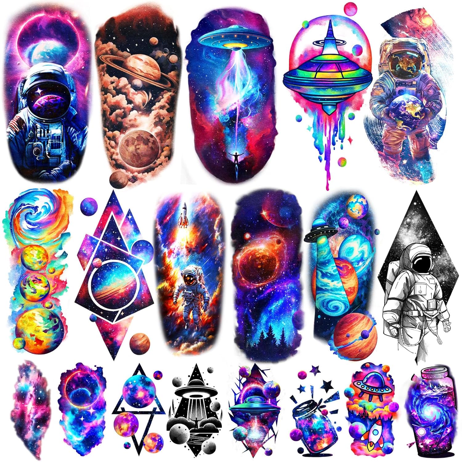 77 Sheets Temporary Tattoos for Men Women Teens