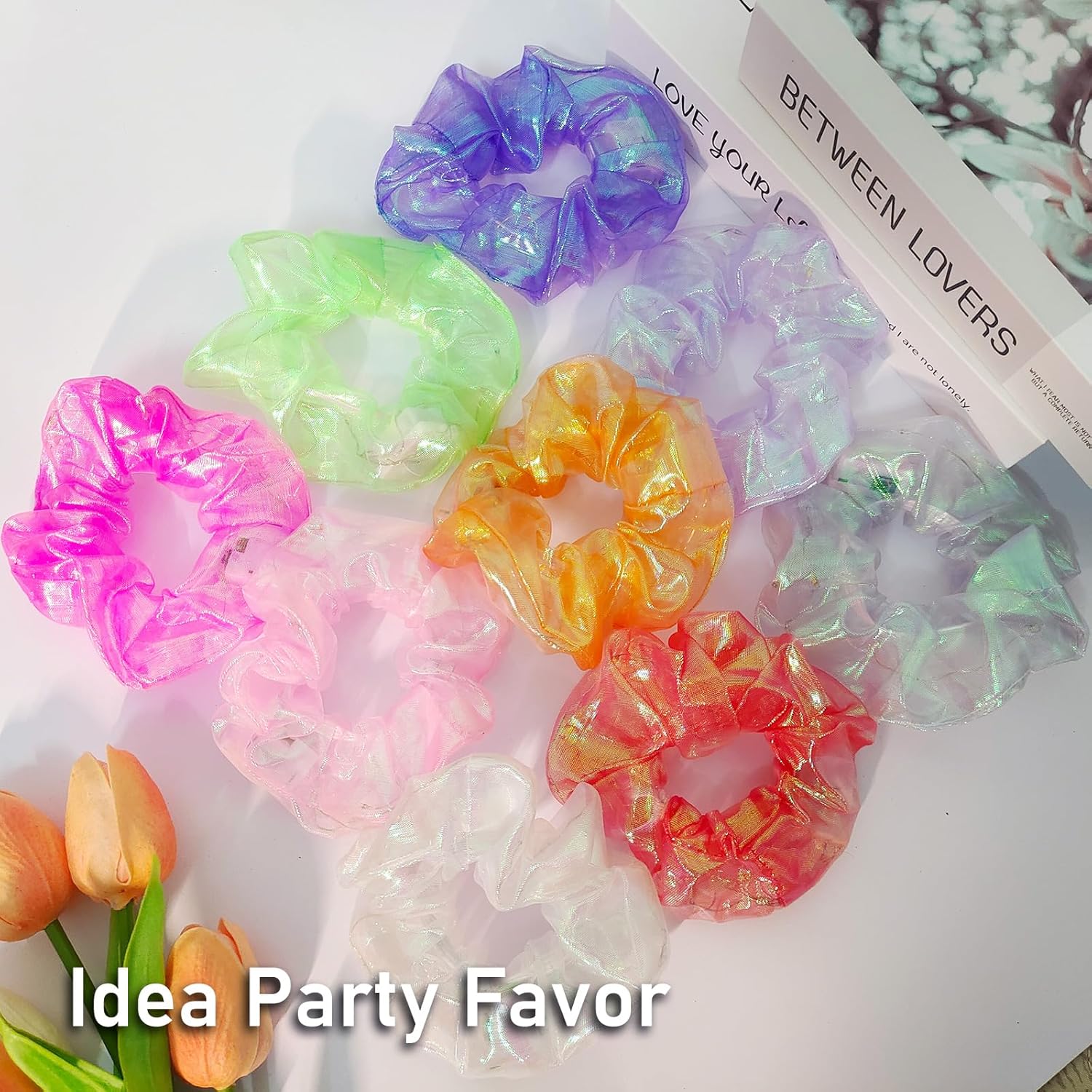 Asawira 18 Pcs Light Up Mermaid Scrunchies