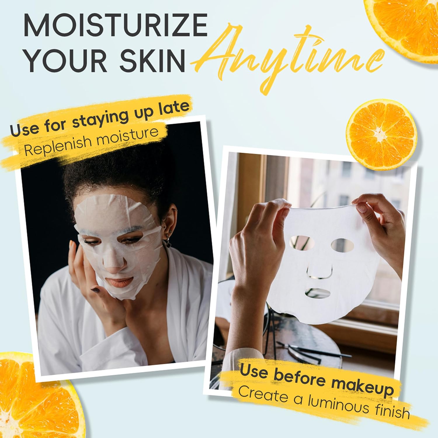 18 Pack Collagen Face Masks for Hydration and Skin Care