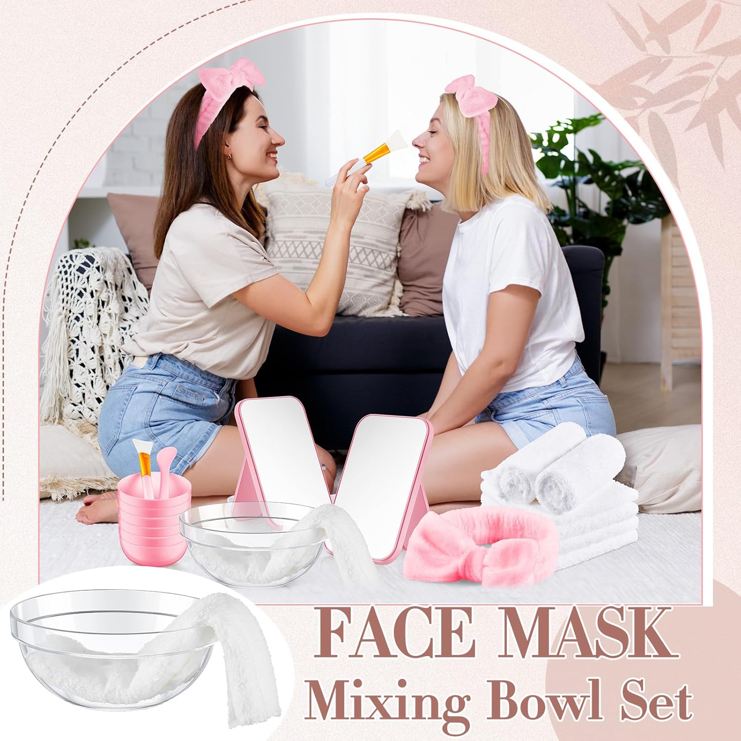 6 Piece Pink Spa Party Kit for Women
