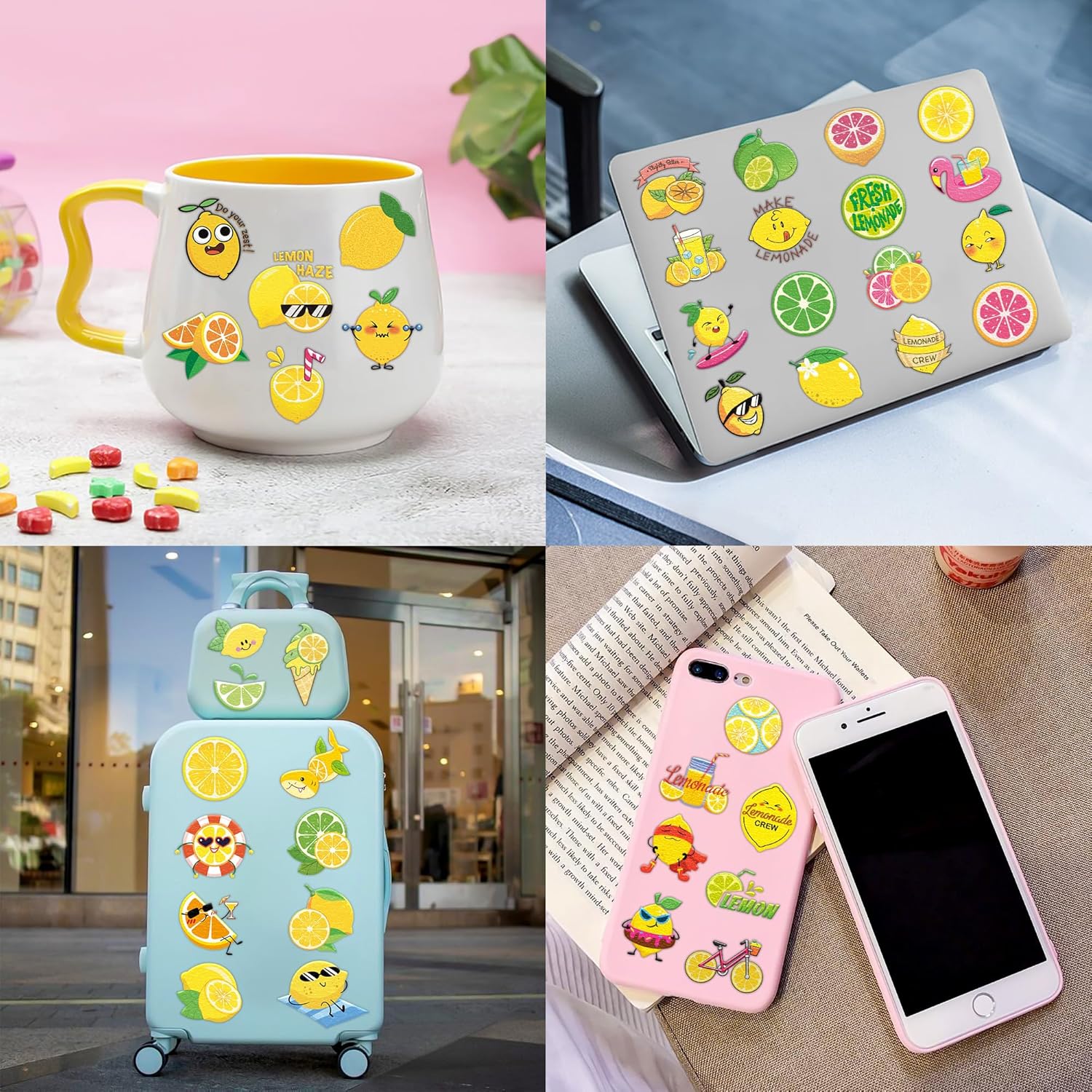 96 PCS Lemon Temporary Tattoos for Kids