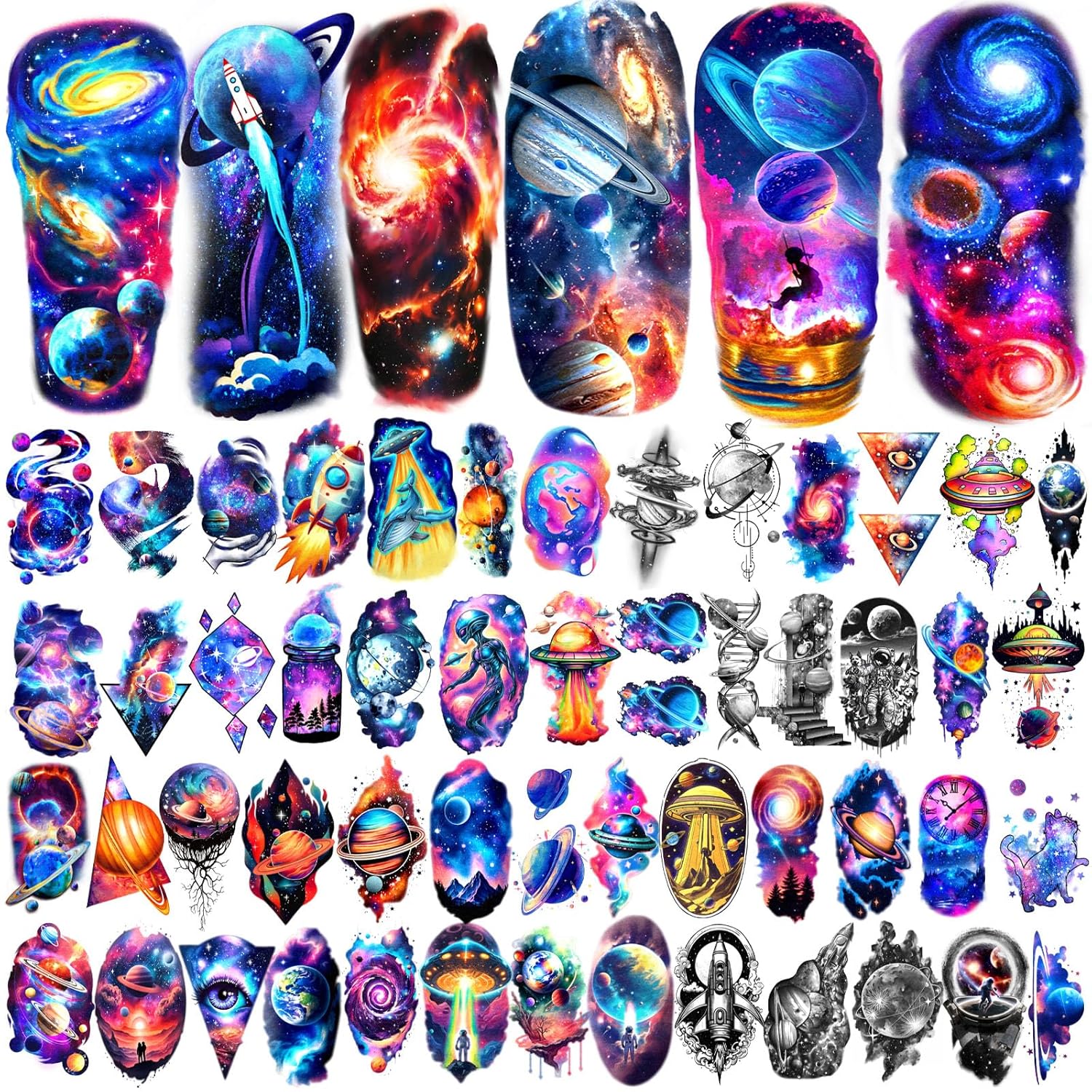 77 Sheets Temporary Tattoos for Men Women Teens