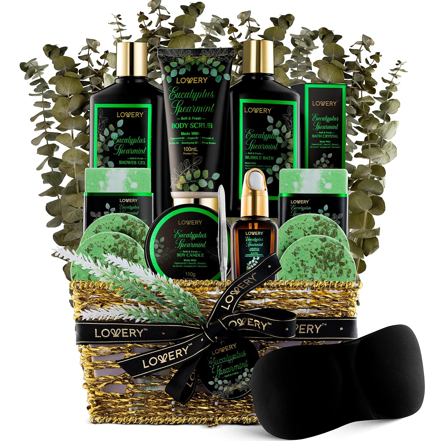 Eucalyptus Spearmint Bath Set 17 Pcs Gift Basket