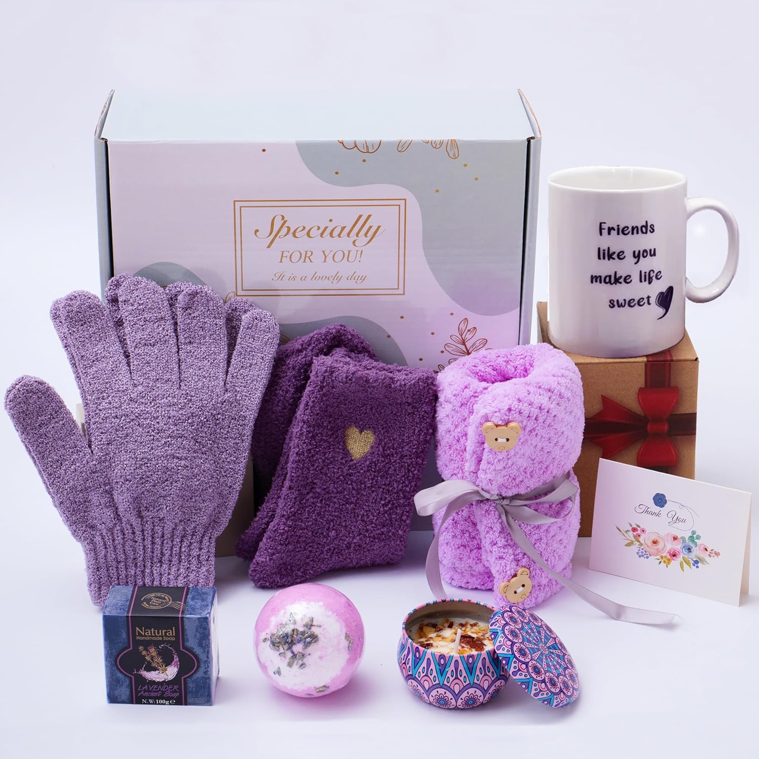 Spa Gift Basket for Women - Purple Surprise Box