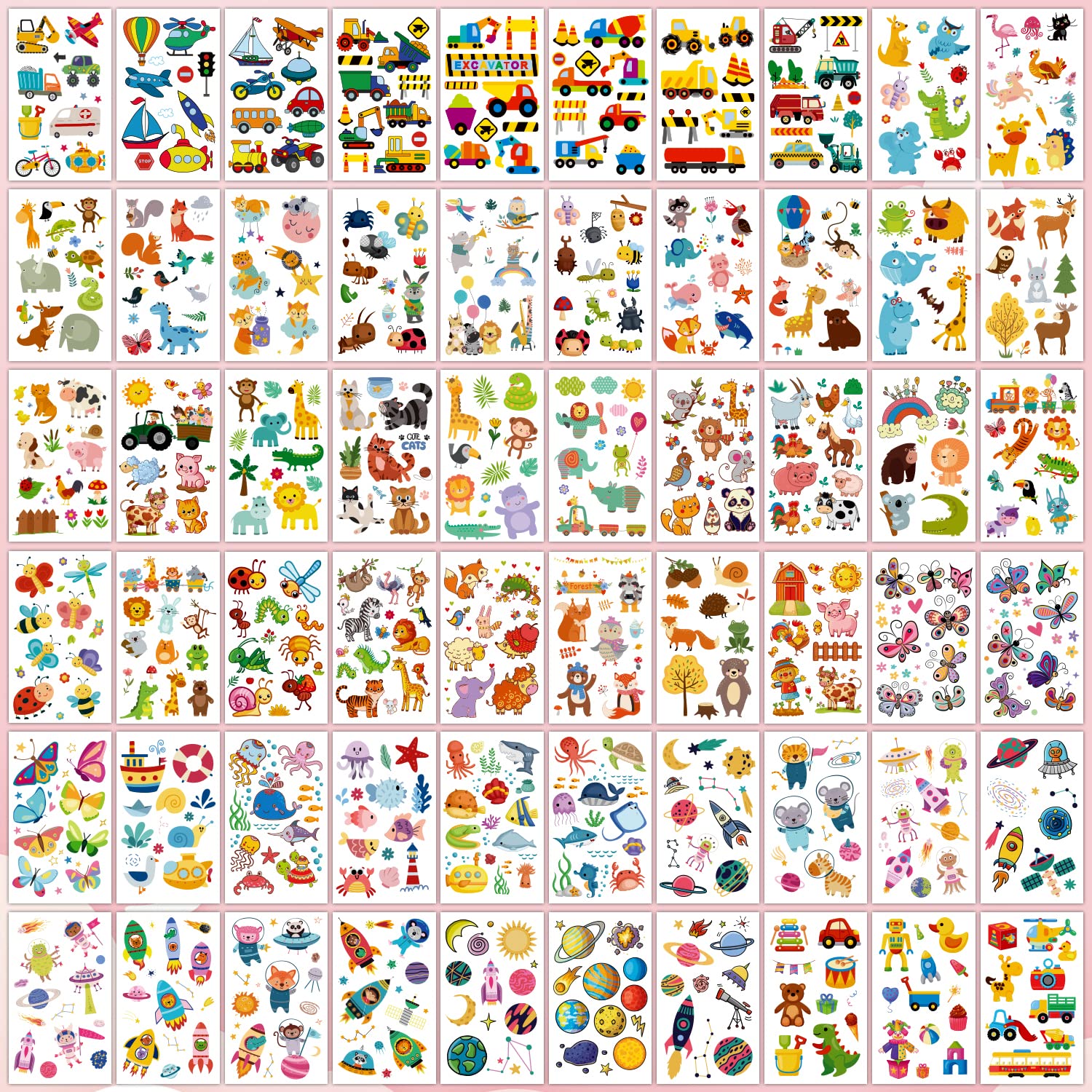 Partywind 168 Sheets Kids Temporary Tattoos 2000 Styles