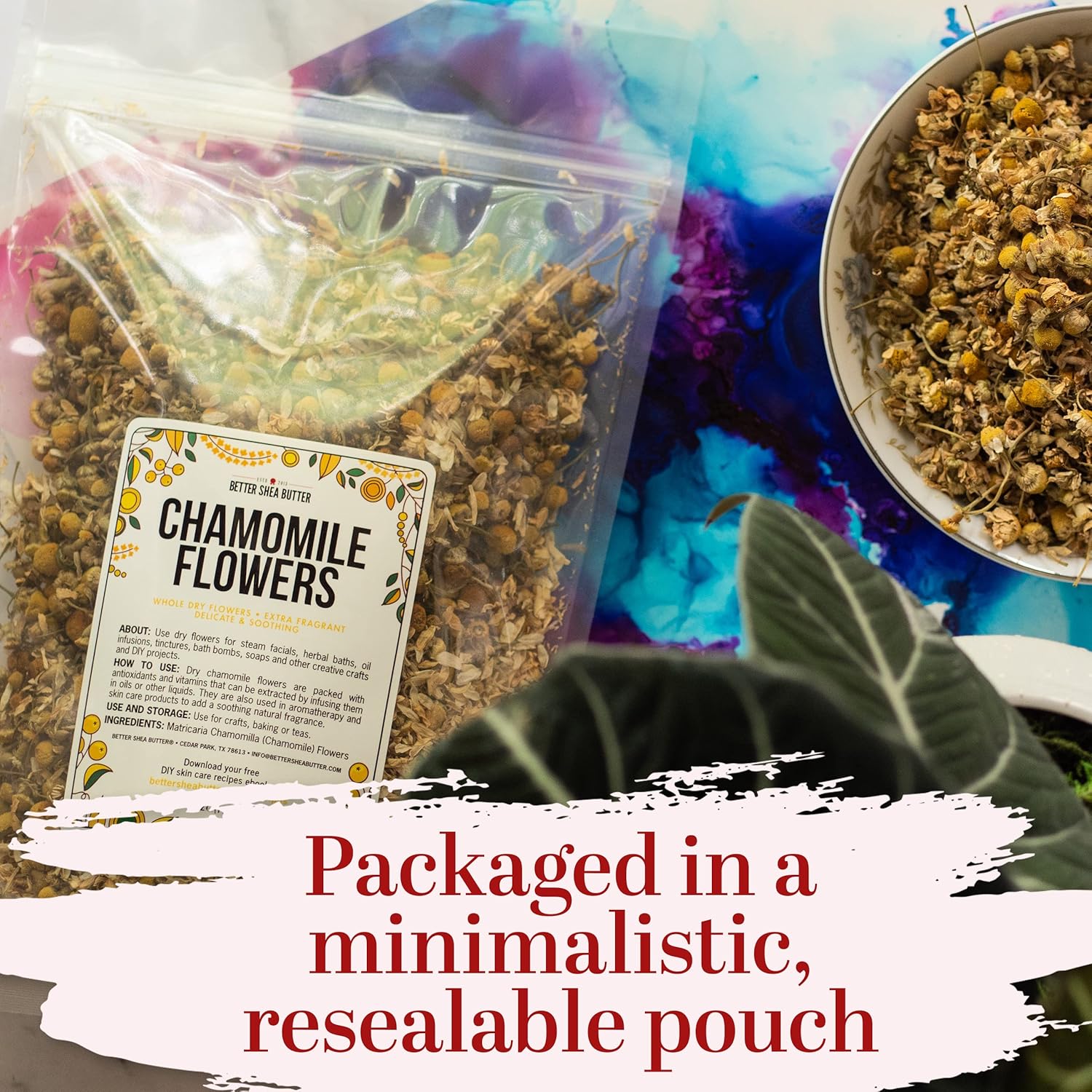 Better Shea Butter Dried Chamomile Flowers for Bath Bombs