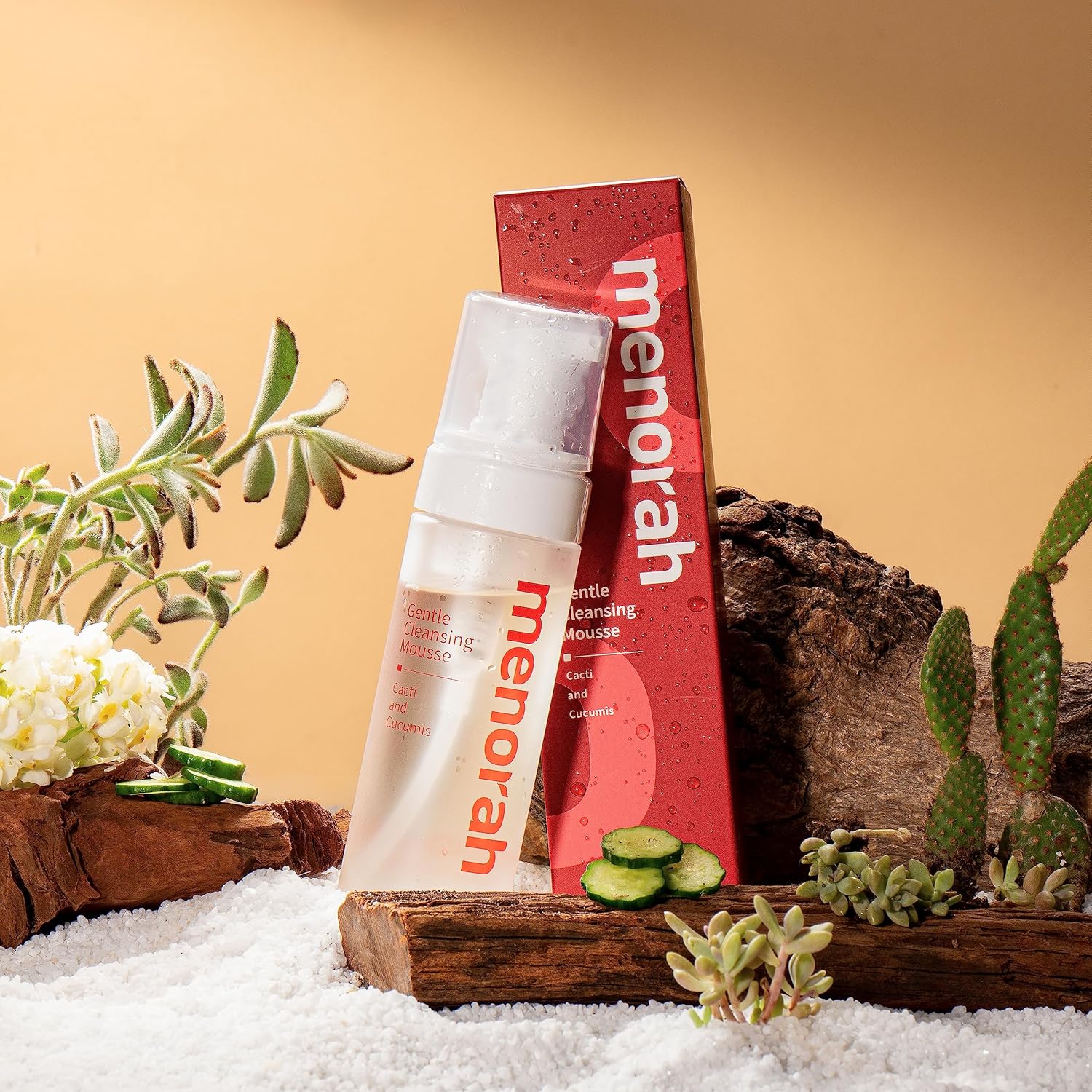 Menorah Gentle Cleansing Mousse - Hydrating Face Wash for Sensitive Skin